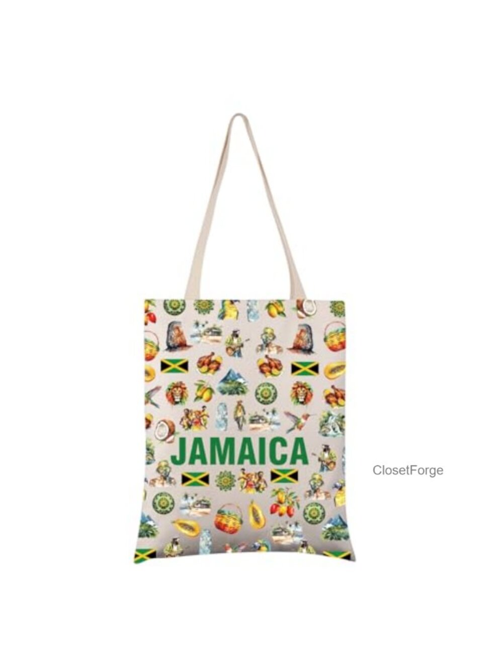 Cotton Canvas Tote Bag Large Capacity Shopping Travel Beach Hiking Gift